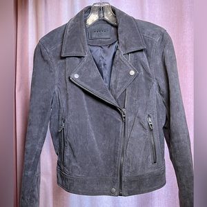 BLANK NYC Gray Suede Moto Jacket